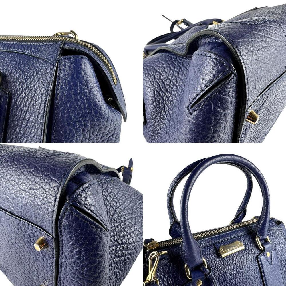 Burberry Bag 2way Blue leather Navy Shoulder - Picture 4 of 5